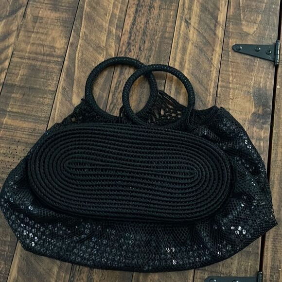 GAP Mesh Sequin Handbag Black - Picture 4 of 4